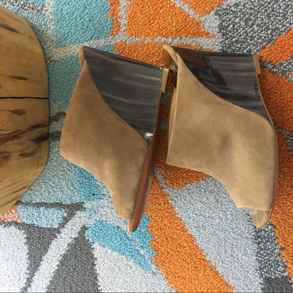 COACH HOLLIE KID SUEDE Wedges SHOES Open Toe-SZ 6 - Picture 6 of 15